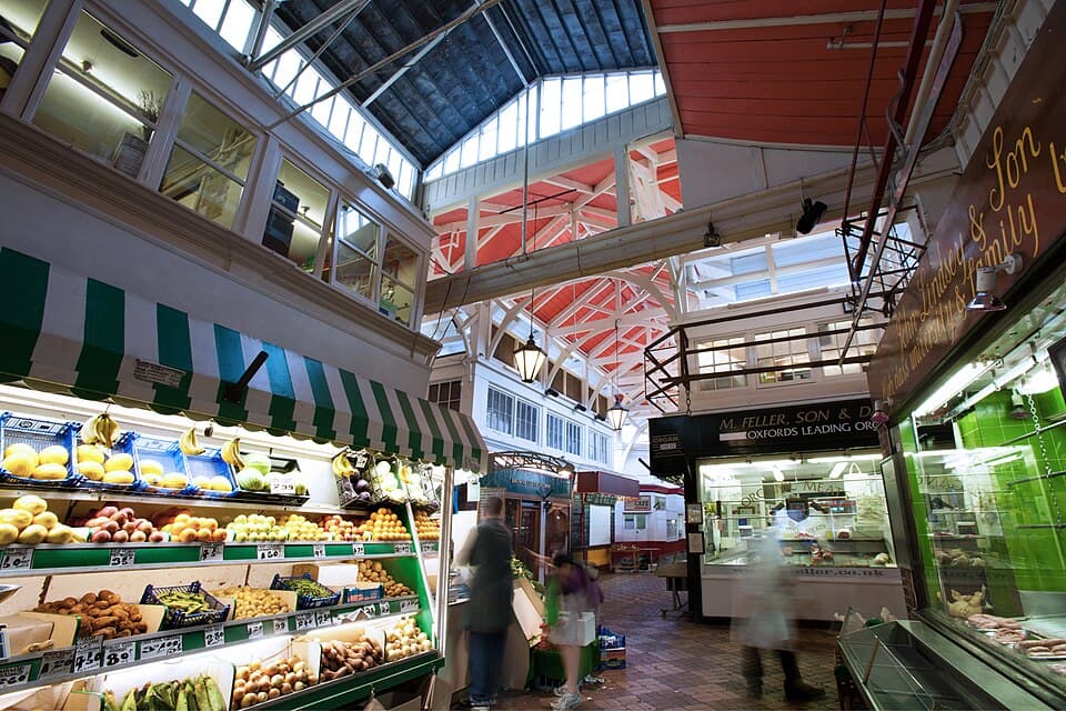 The interior of Oxford Covered Market